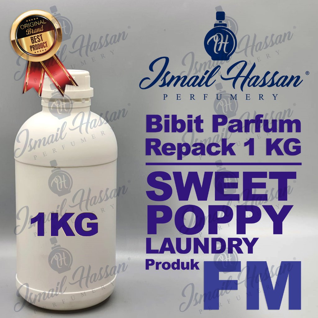 Bibit Biang Parfum Laundry REPACK Sweet Poppy Sunny Pop Original Produk FM Packing Botol Plastik 1Kg