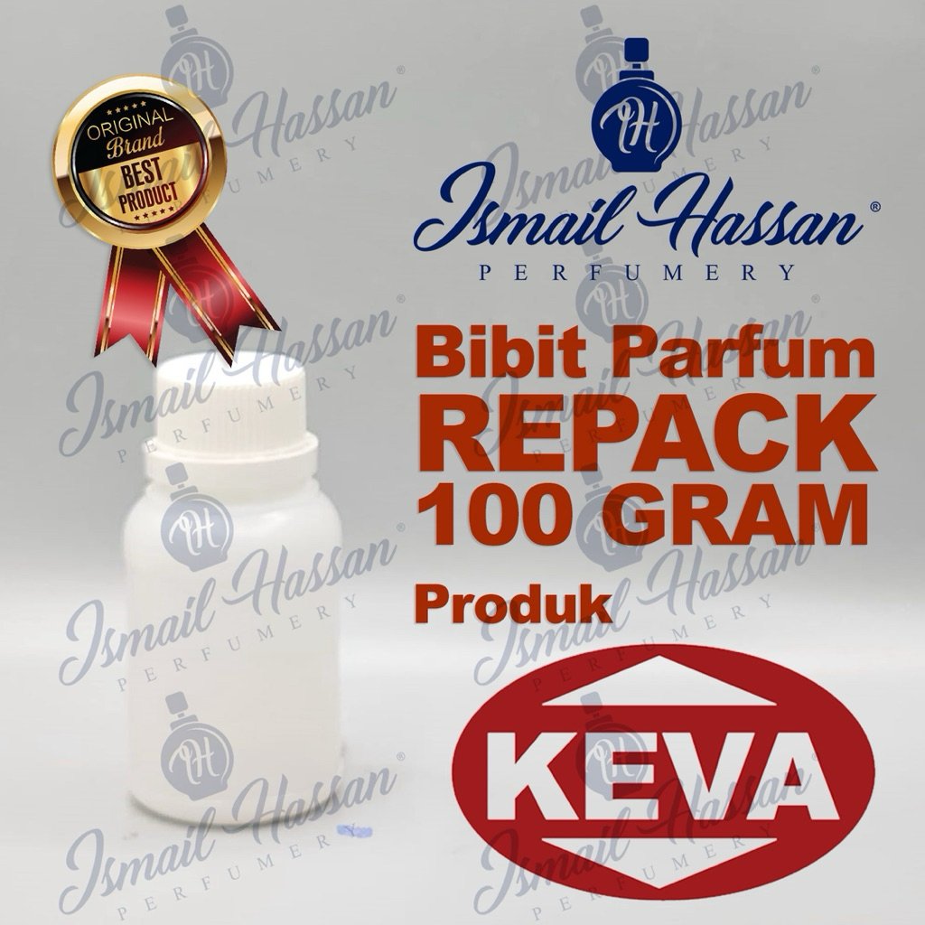 Bibit Biang Parfum REPACK Original Produk KEVA Packing Botol Plastik 100Gr