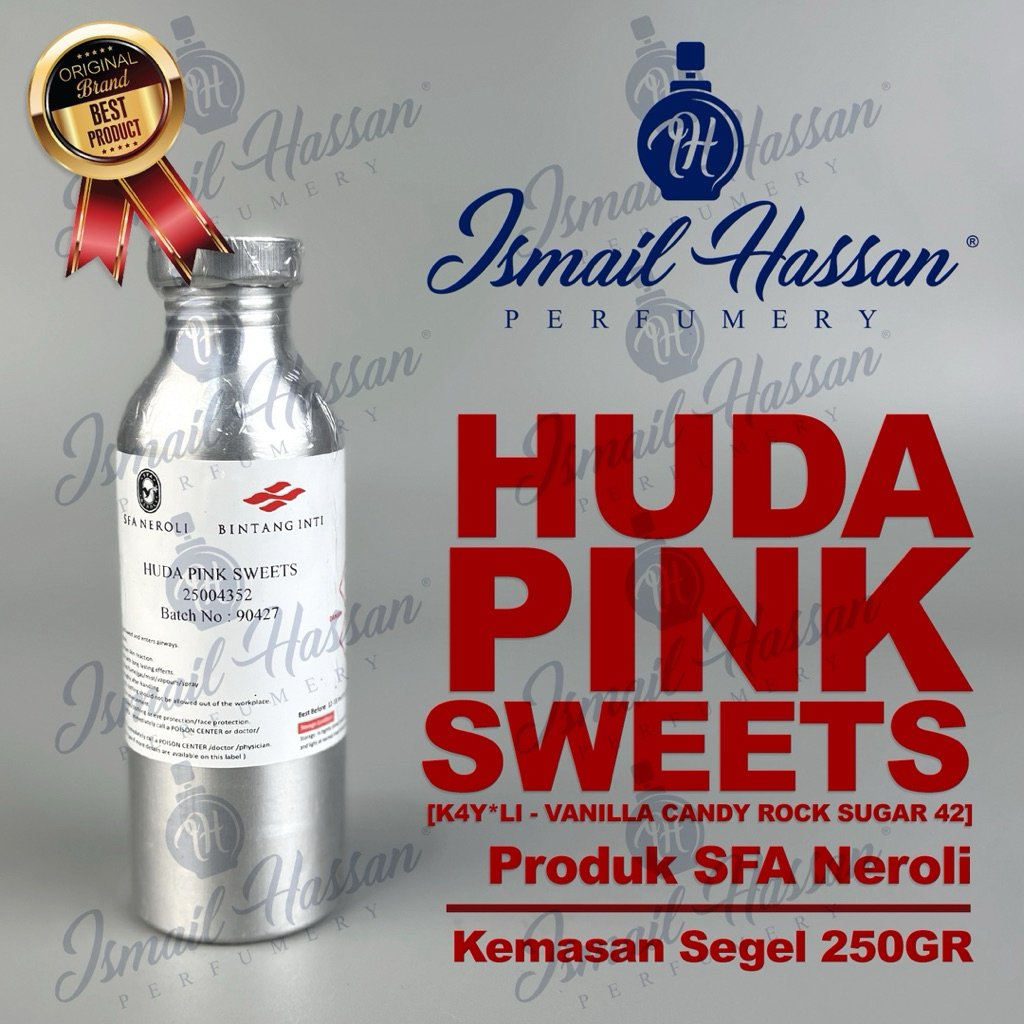 Bibit Biang Parfum Huda Pink Sweet Vanilla Candy Rock Produk SFA NEROLI Packing Segel 250Gr