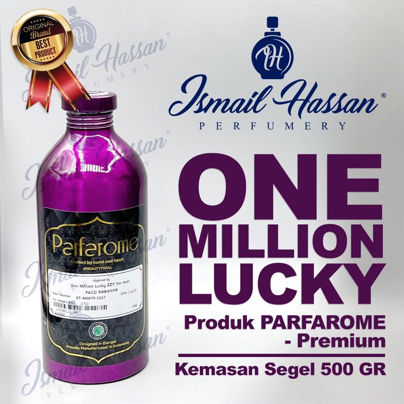 Jual Bibit/Biang Parfum One Million Lucky PREMIUM Produk PARFAROME Packing Segel 500Gr