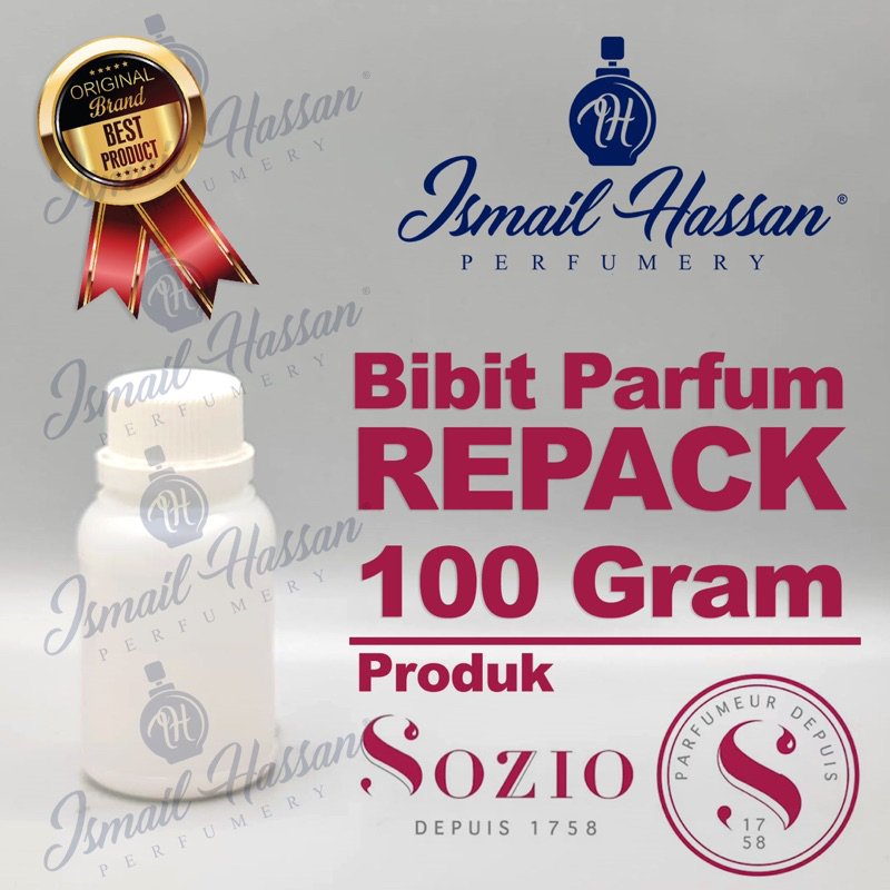 Bibit Biang Parfum REPACK Produk SOZIO Packing Botol Plastik 100Gr