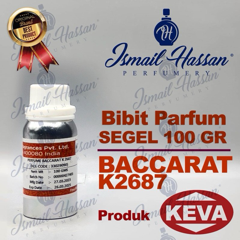 Bibit Biang Parfum Baccarat Produk KEVA Grade B Packing Segel 100Gr