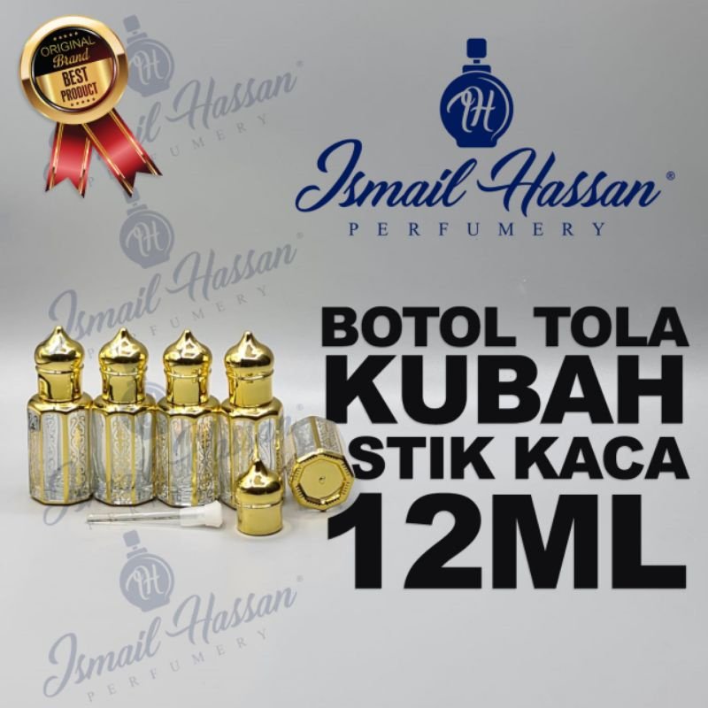Botol Tola Kubah Emas Stick Kaca 12Ml 6Ml Dan 3Ml.