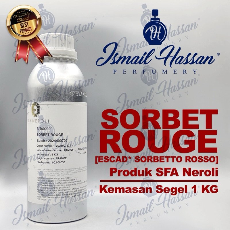 Bibit Biang Parfum Sorbet Rouge Sorbetto Produk SFA NEROLI Packing Segel 1Kg