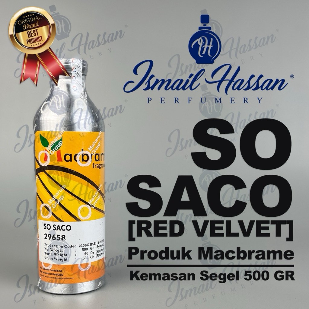 Bibit Biang Parfum So Saco Red Velvet Produk MACBRAME Packing Segel 500Gr