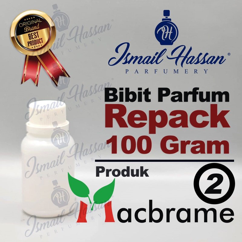 Bibit Biang Parfum REPACK no. 2 Original Produk MACBRAME Packing Botol Plastik 100Gr