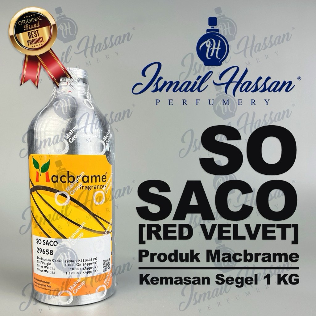 Bibit Biang Parfum So Saco Red Velvet Produk MACBRAME Packing Segel 1kg