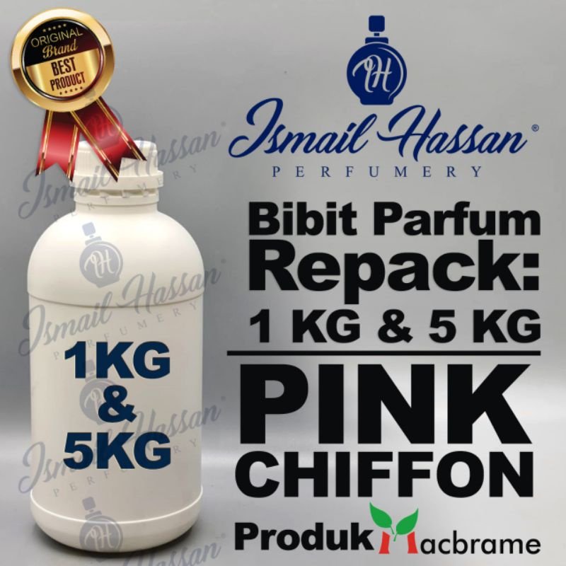 Bibit Biang Parfum Repack Pink Chiffon Produk MACBRAME Packing Botol Plastik 1Kg