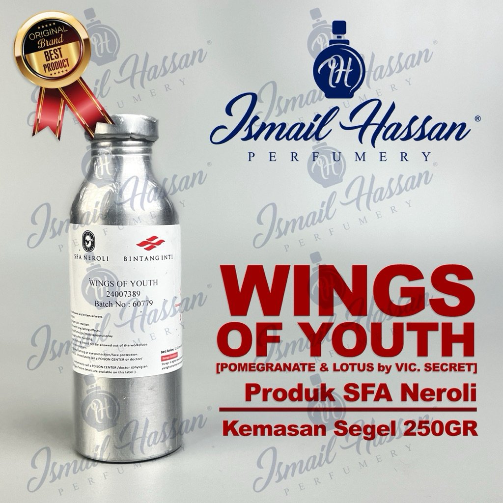 Bibit Biang Parfum Wings Of Youth Pomegranate Lotus Produk SFA NEROLI Packing Segel 250Gr